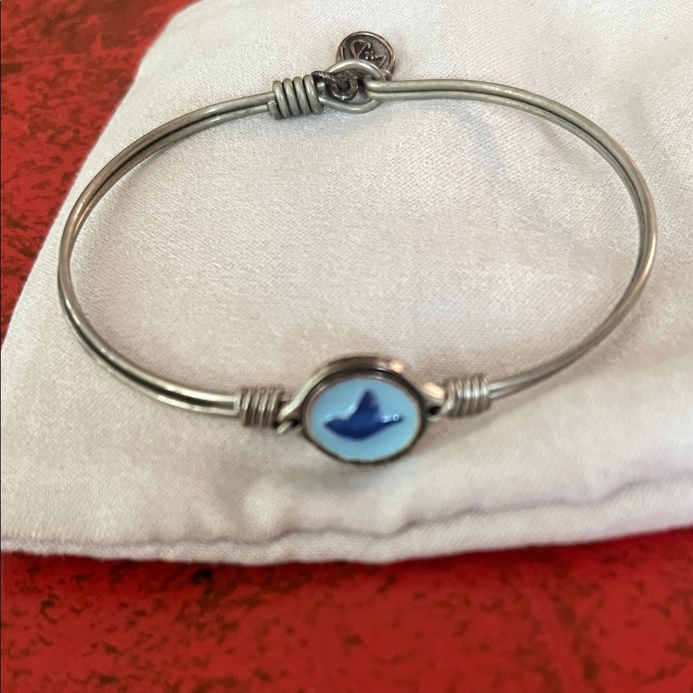 Luca + Danni Silver Bracelet with Bluebird  Charm